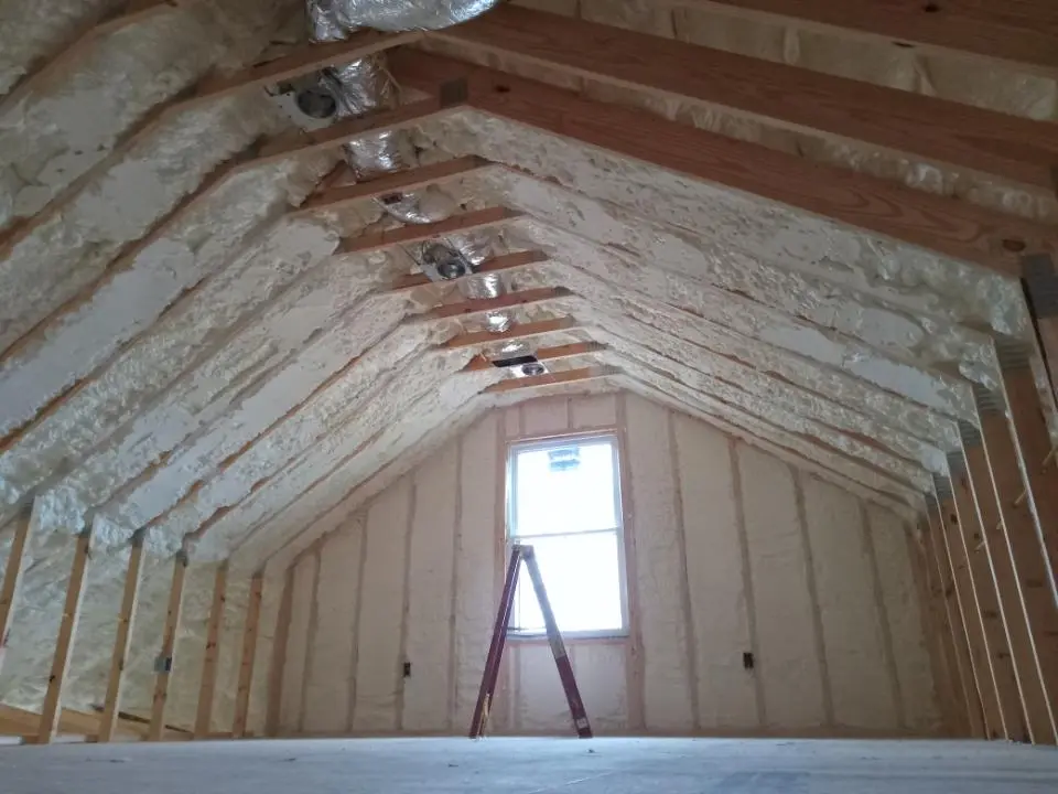 Spray foam roofing application for Crawl Space Insulation project in Sachse